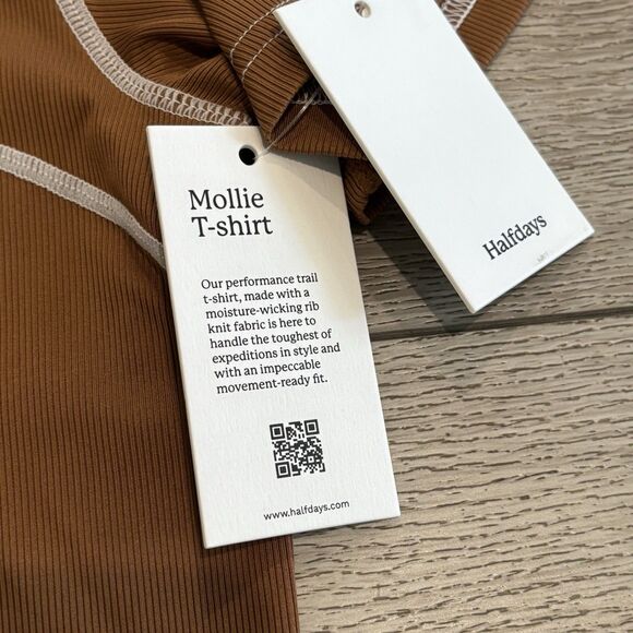 Halfdays Mollie Performance T-Shirt Womens XL Nuthatch Athletic Outdoors NWT - Picture 3 of 5